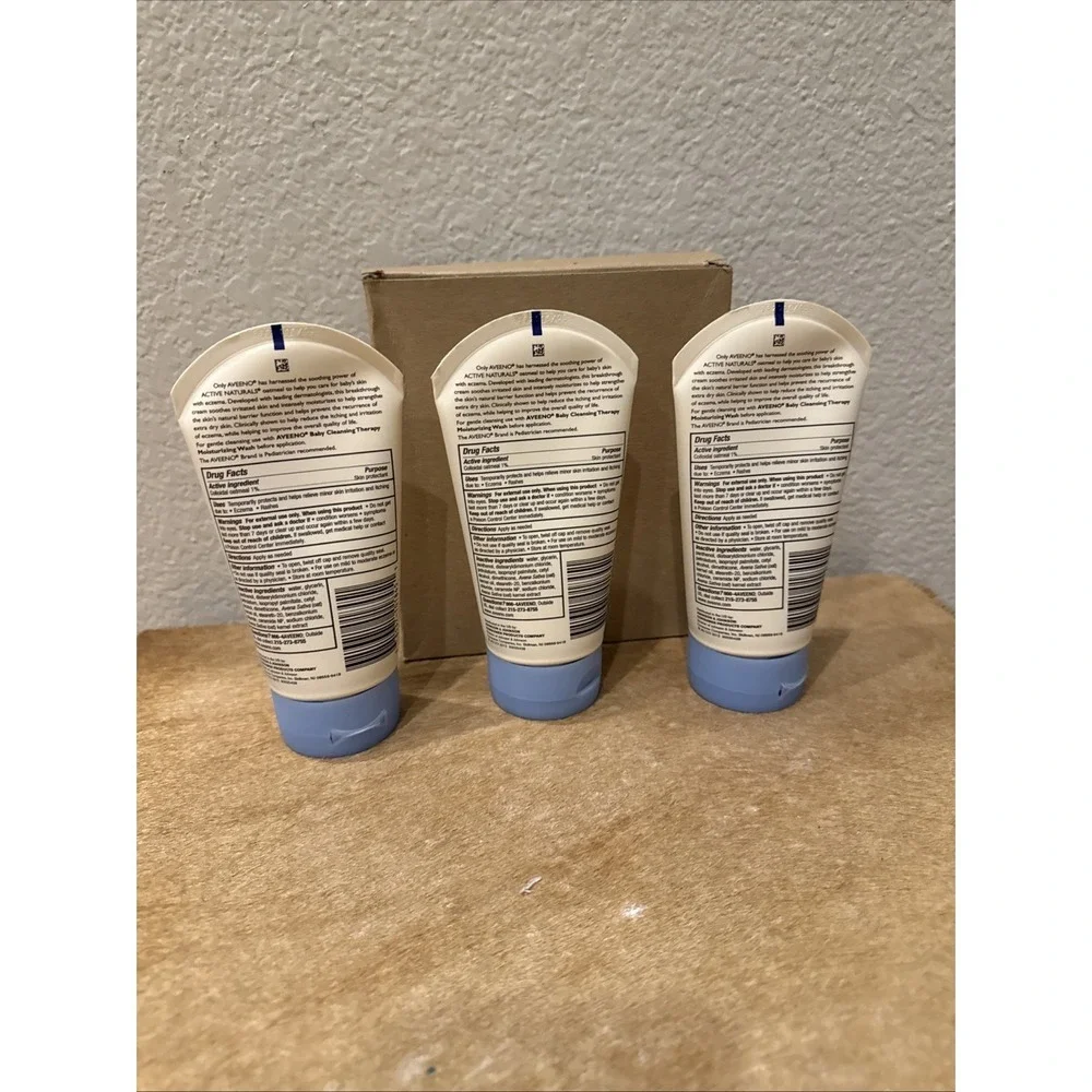 3x Aveeno Baby Eczema Therapy Moisturizing Cream‎ Itch Relief 5fl Each